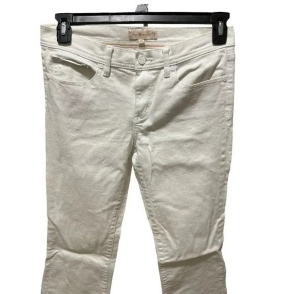 Tory Burch Classic Tory Boot White Bootcut Jeans Size 28